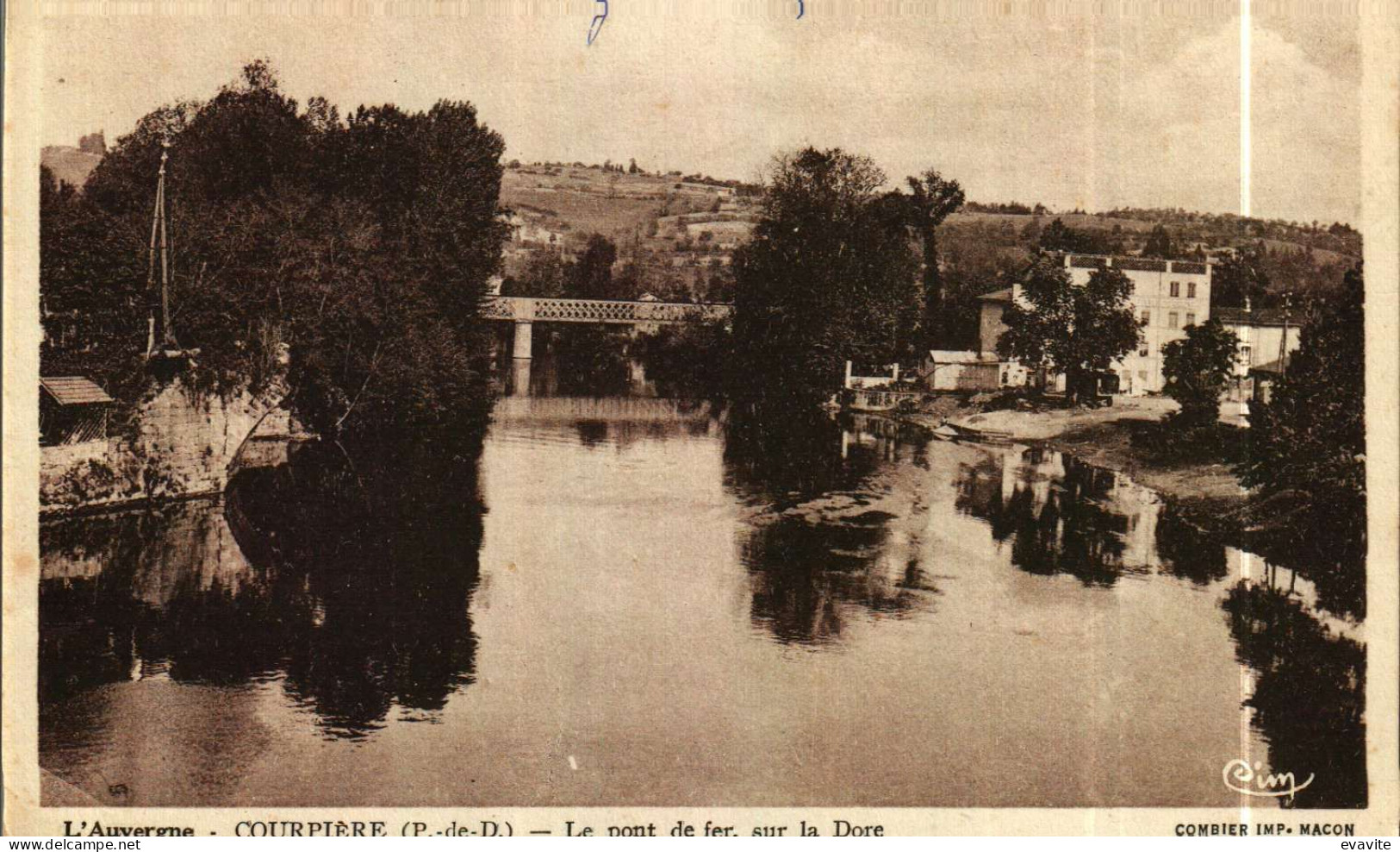 CPA  (63)        COURPIERE   Le Pont De Fer Sur La Dore - Courpiere