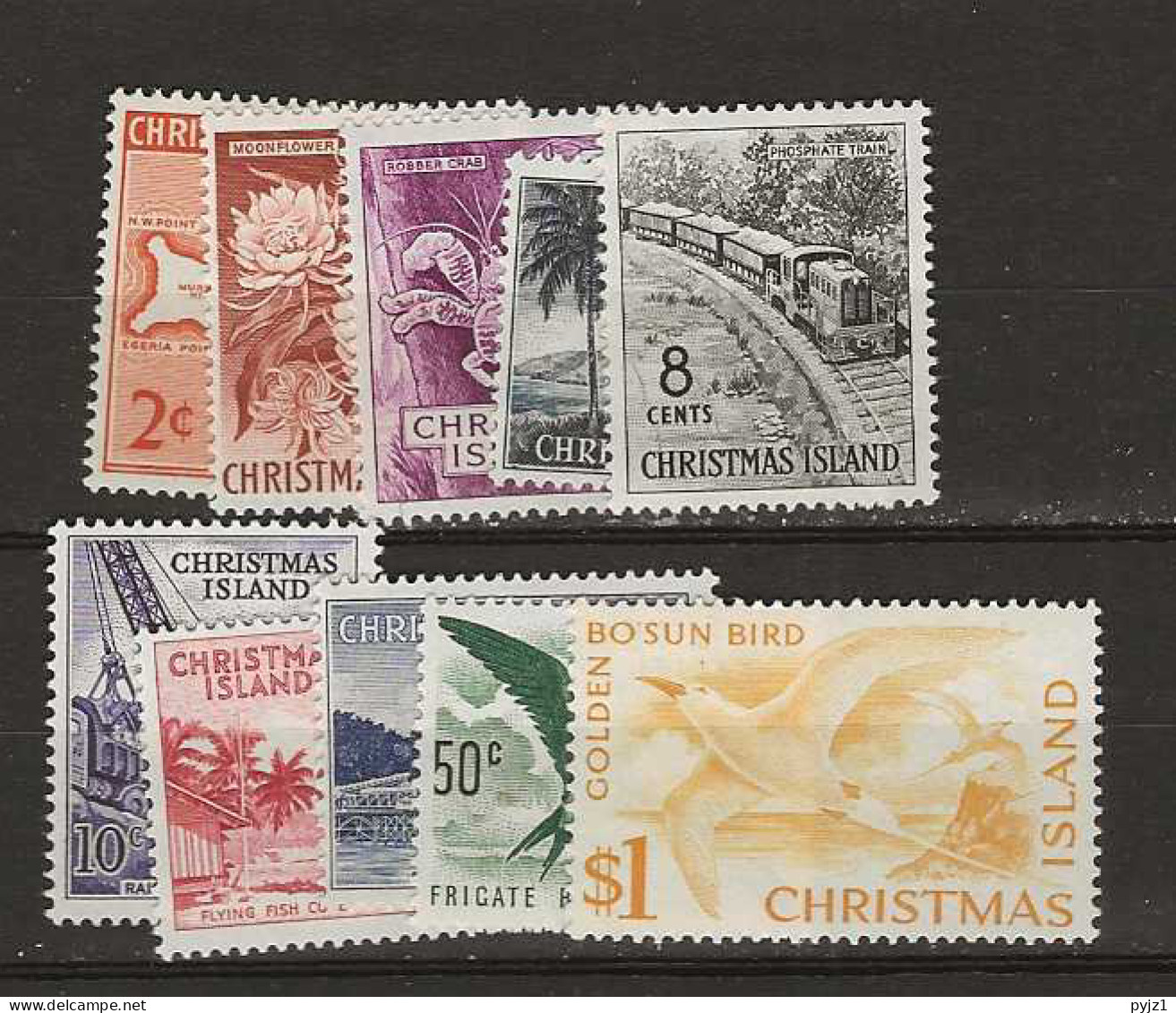 1963 MNH Christmas Island Mi 11-20 - Christmas Island