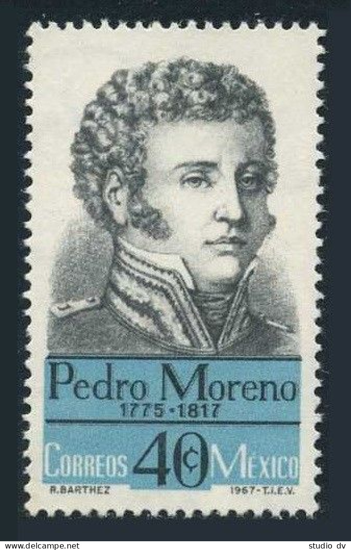 Mexico 987 Block/4,MNH.Mi 1256. Pedro Moreno,1775-1817,revolutionary Leader,1967 - Mexico