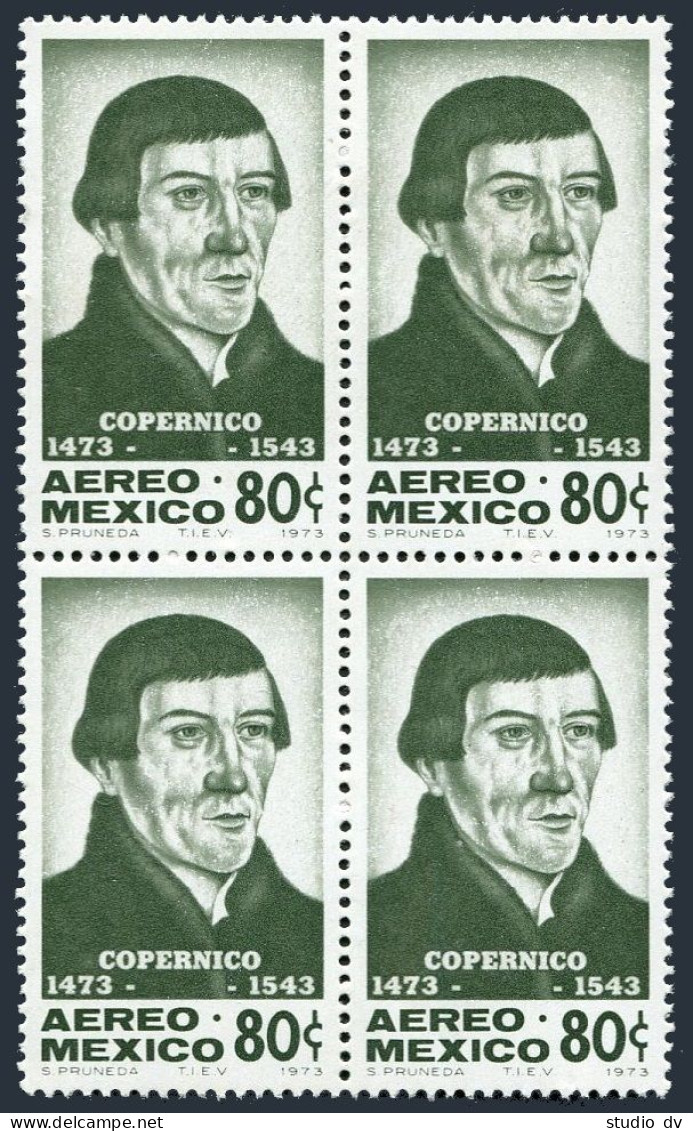 Mexico C416 Block/4,MNH.Michel 1398. Nicolaus Copernicus,astronomer,1973. - Mexico