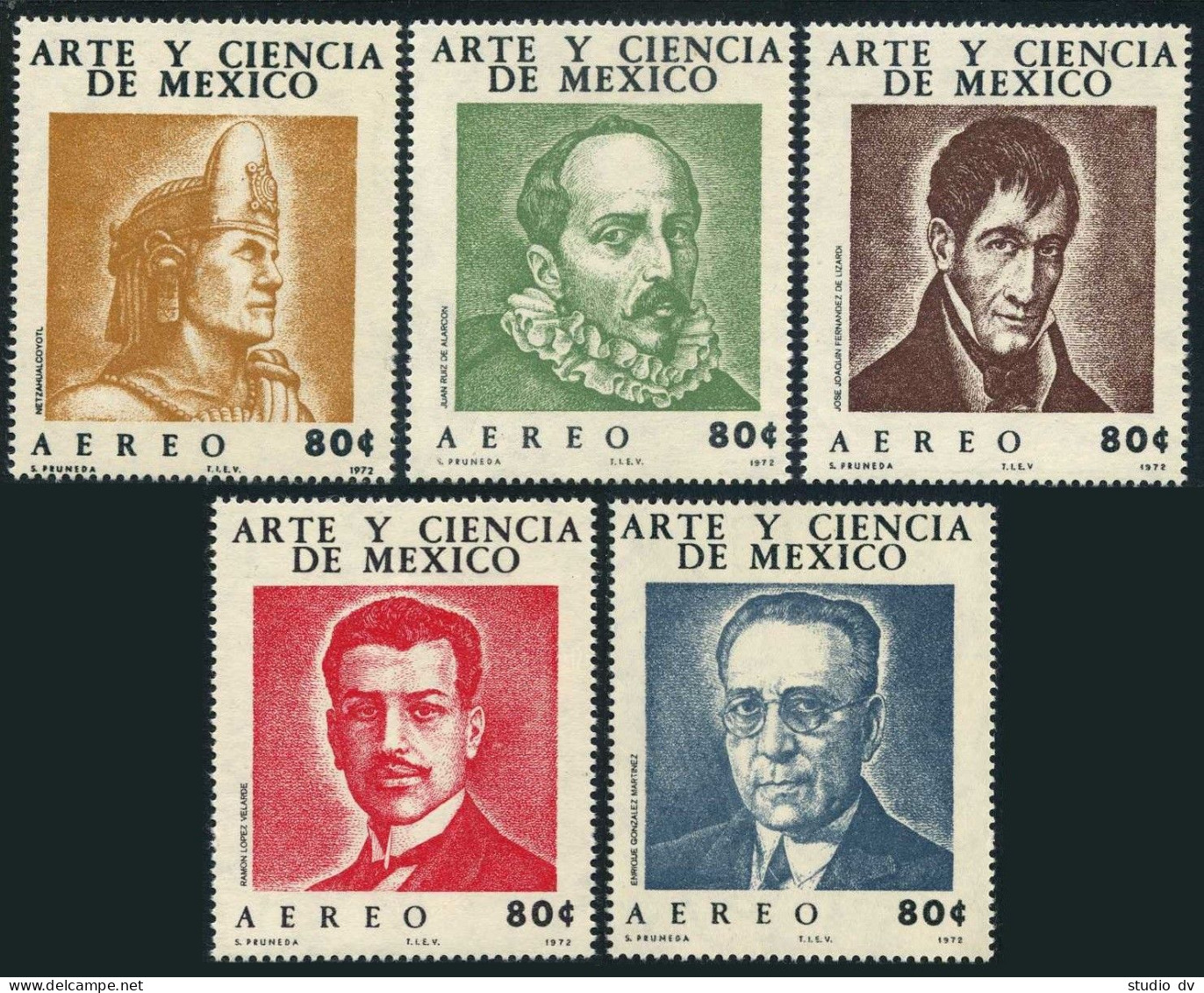 Mexico C396-C400, MNH. Mi 1362-1366. Mexican Art, Science Through The Centuries. - Messico