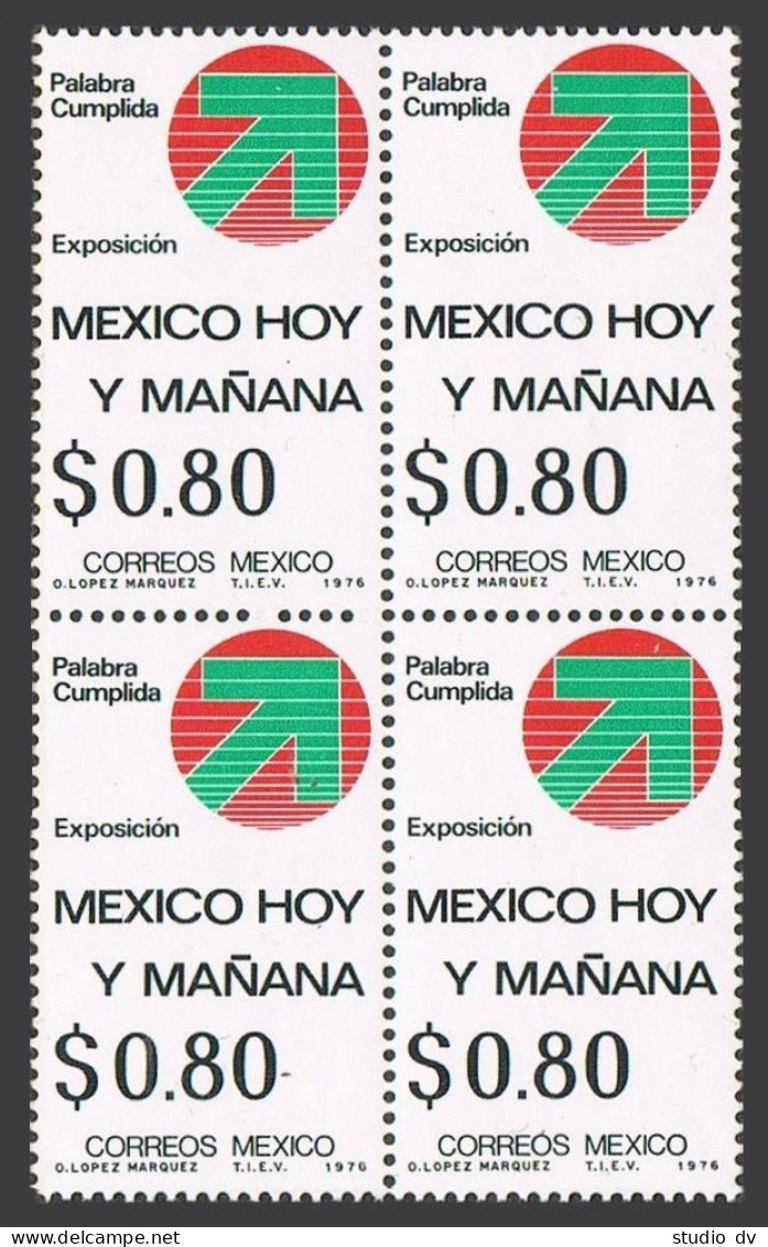 Mexico 1148 Block/4, MNH. Mi 1535. Mexico Today And Tomorrow Exhibition, 1976. - Messico