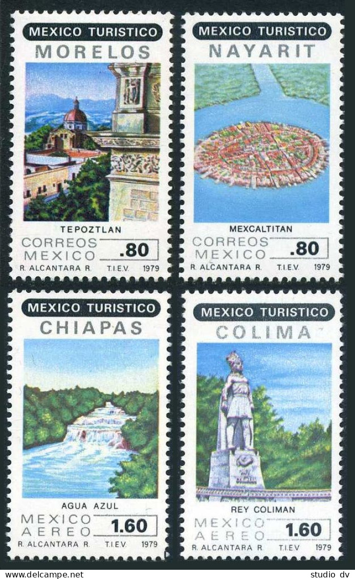 Mexico 1190-1191,C615-C616 Sheets,MNH.Michel 1645-1648. Tourism 1979.Cities. - Messico