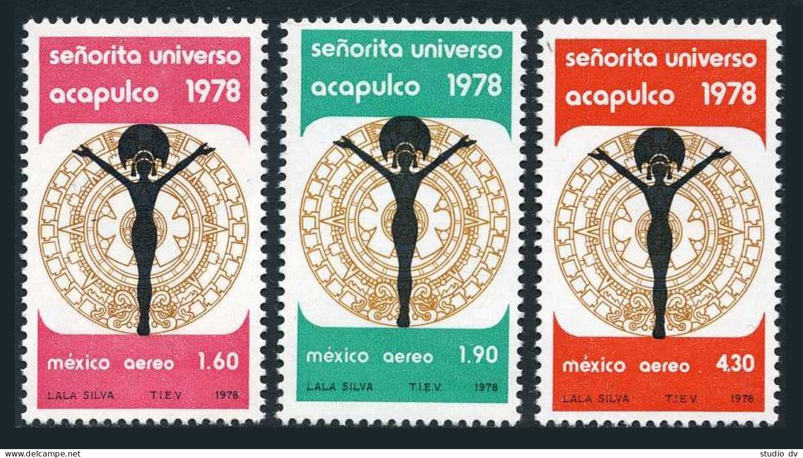 Mexico C570-C572 Blocks/4,MNH.Michel 1593-1595. Miss Universe Contest,Acapulco. - Mexique