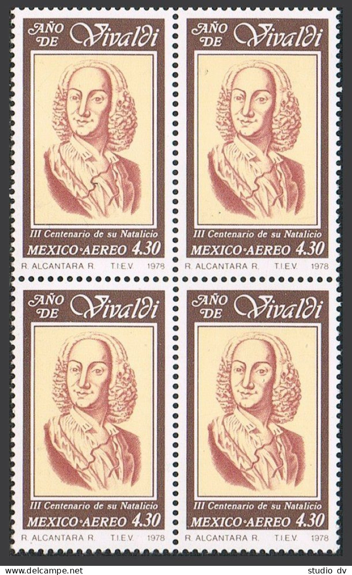 Mexico C589 Block/4,MNH.Michel 1616. Antonio Vivaldi,Italian Composer,1978. - Mexico