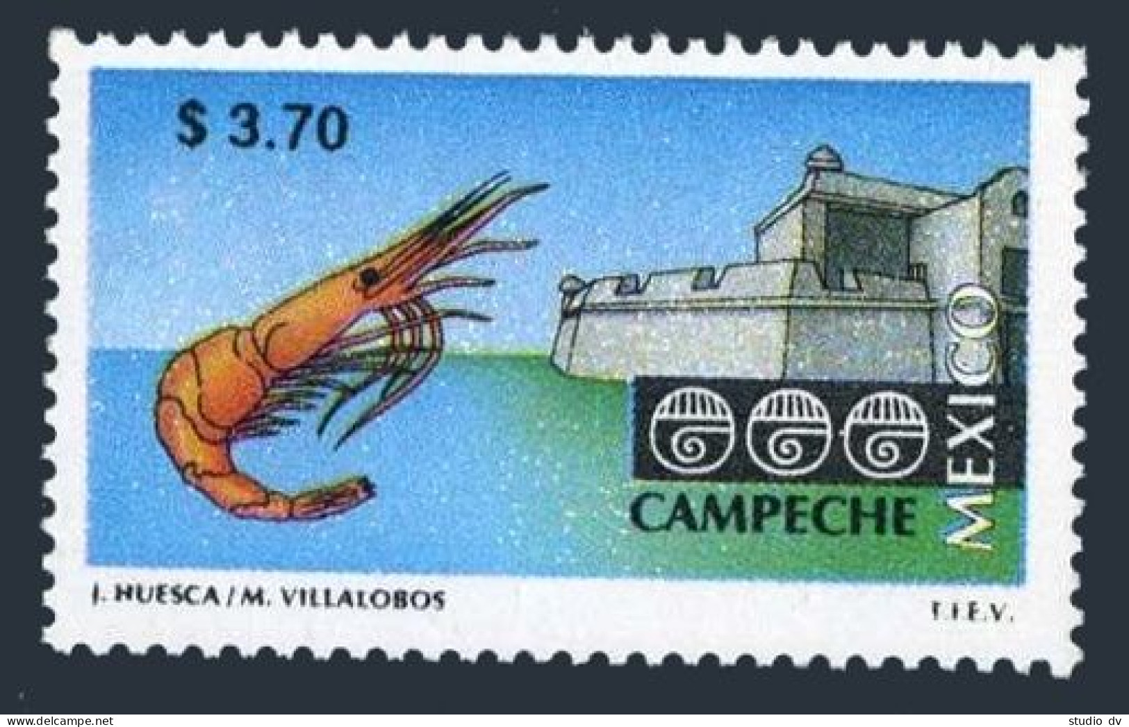 Mexico 1972, MNH. Michel 2761. Tourism 1998. Campeche. Shrimp. - Mexico