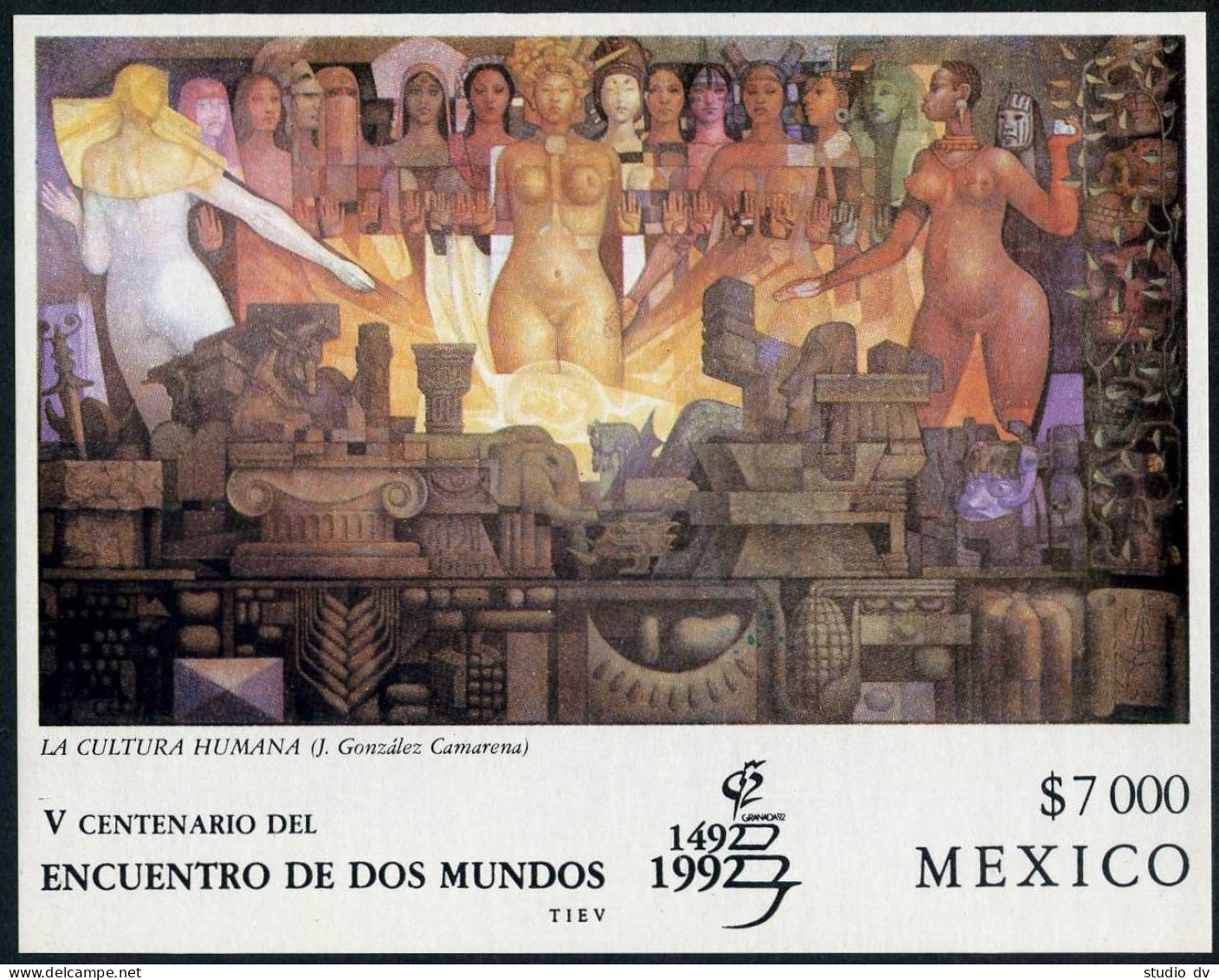 Mexico 1726-1731, MNH. Mi 2279-2283, Bl.37. Discovery Of America-500. Olumbus. - Mexique