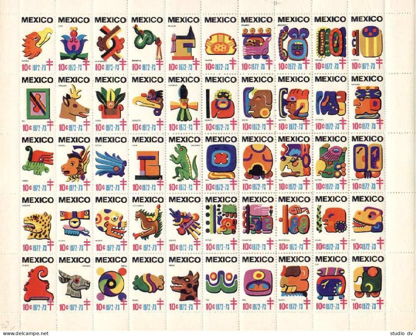 Mexico New Year 1972-1973 Labels, MNH. - Mexique