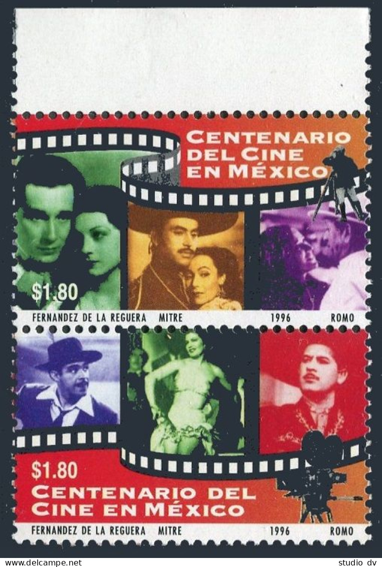 Mexico 1986-1987a Pair, MNH. Michel 2555-2556. Motion Pictures, Centenary, 1996. - Mexique