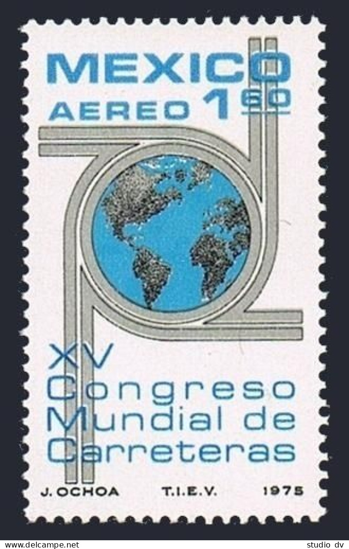 Mexico C470 Block/4,MNH.Michel 1477. World Road Congress,Mexico City.1975. - Mexico