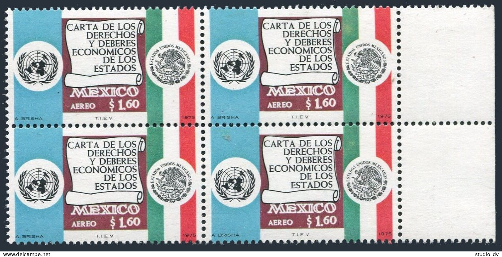 Mexico C457 Block/4,MNH.Mi 1456. Declaration Of Economic Rights And Duties,1975. - Mexiko
