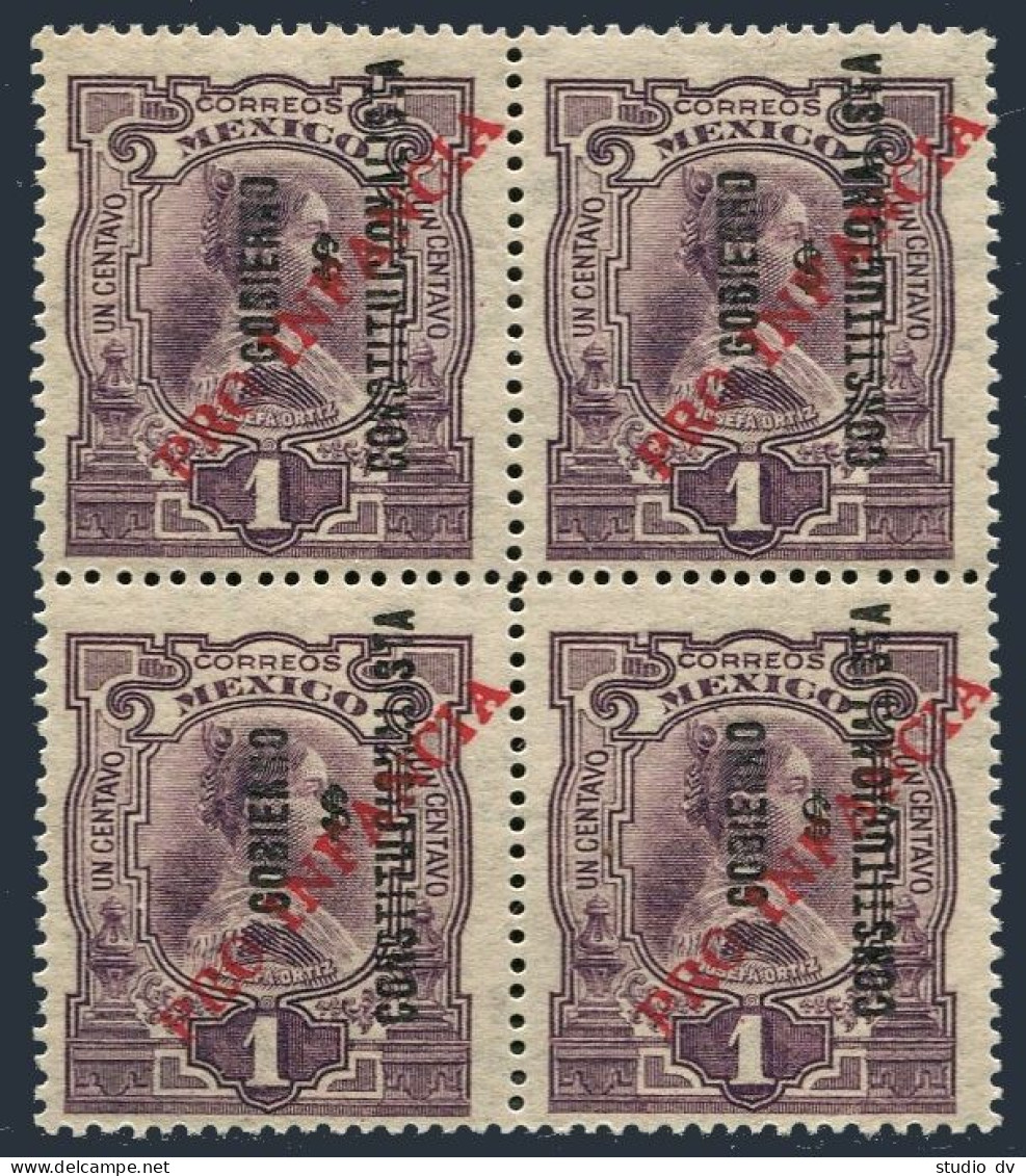 Mexico RA13Bblock/4,MNH.Mi 13. Postal Tax Stamps 1931.Josefa Ortis Overprinted. - Mexico