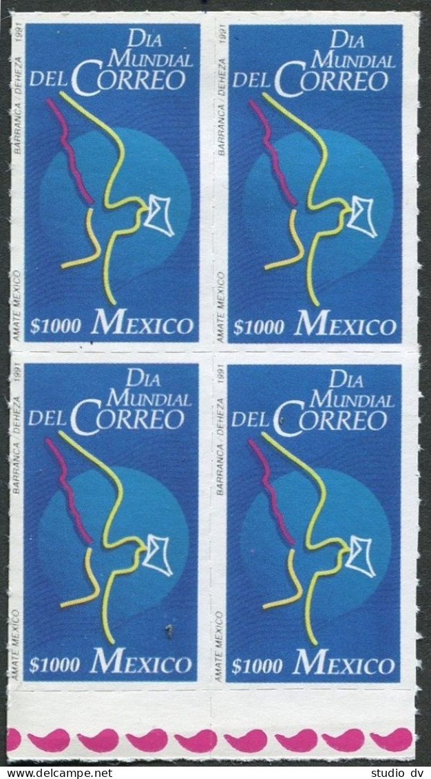 Mexico 1706 Block/4, MNH. Michel 2253. World Post Day 1991. - Messico