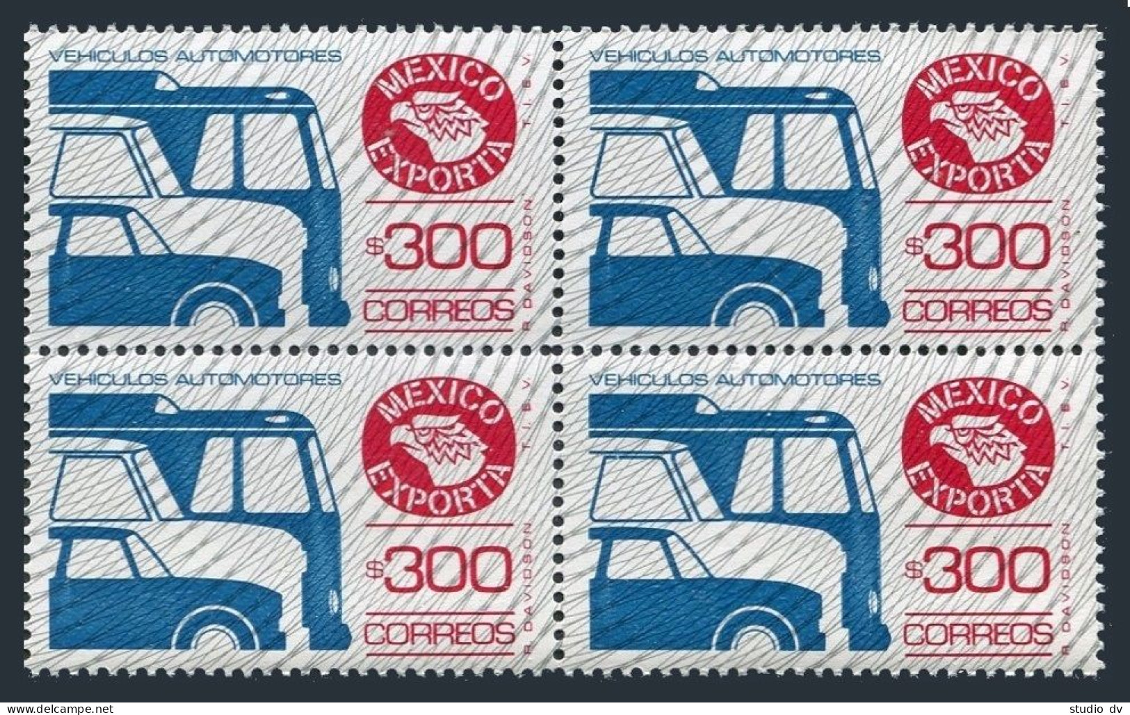 Mexico 1136 B;ock/4,MNH.Michel 1805Ax. Mexico Exports,1983. Motor Vehicles.  - Messico