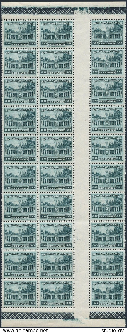 Mexico 692 Gutter Block/30,wmk 156,MNH.Michel 676. Juarez Colonnade,Mexico,1934. - Mexique