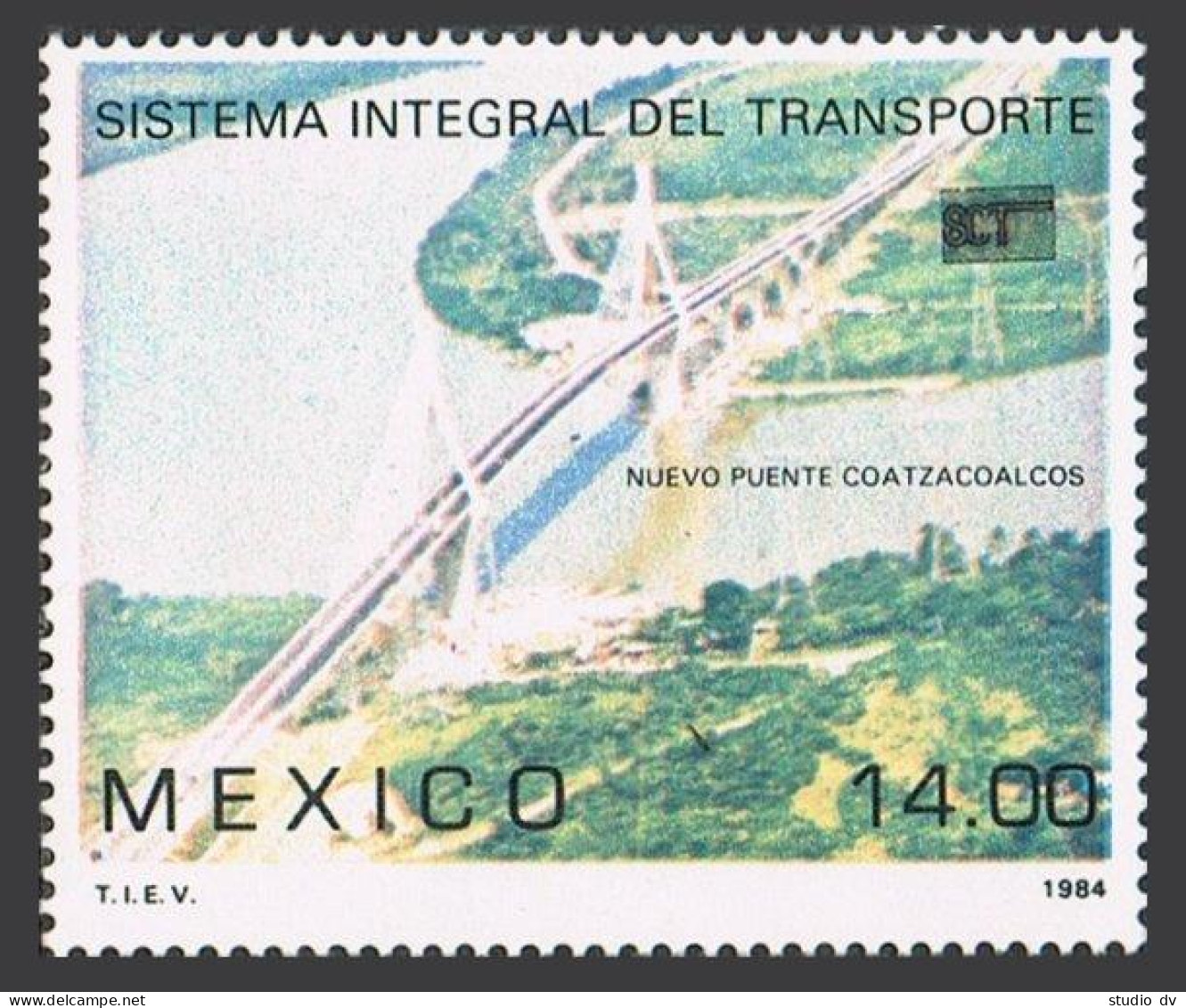 Mexico 1366 Block/4,MNH.Michel 1913. Coatzacoalcos Bridge Inauguration,1984. - Messico