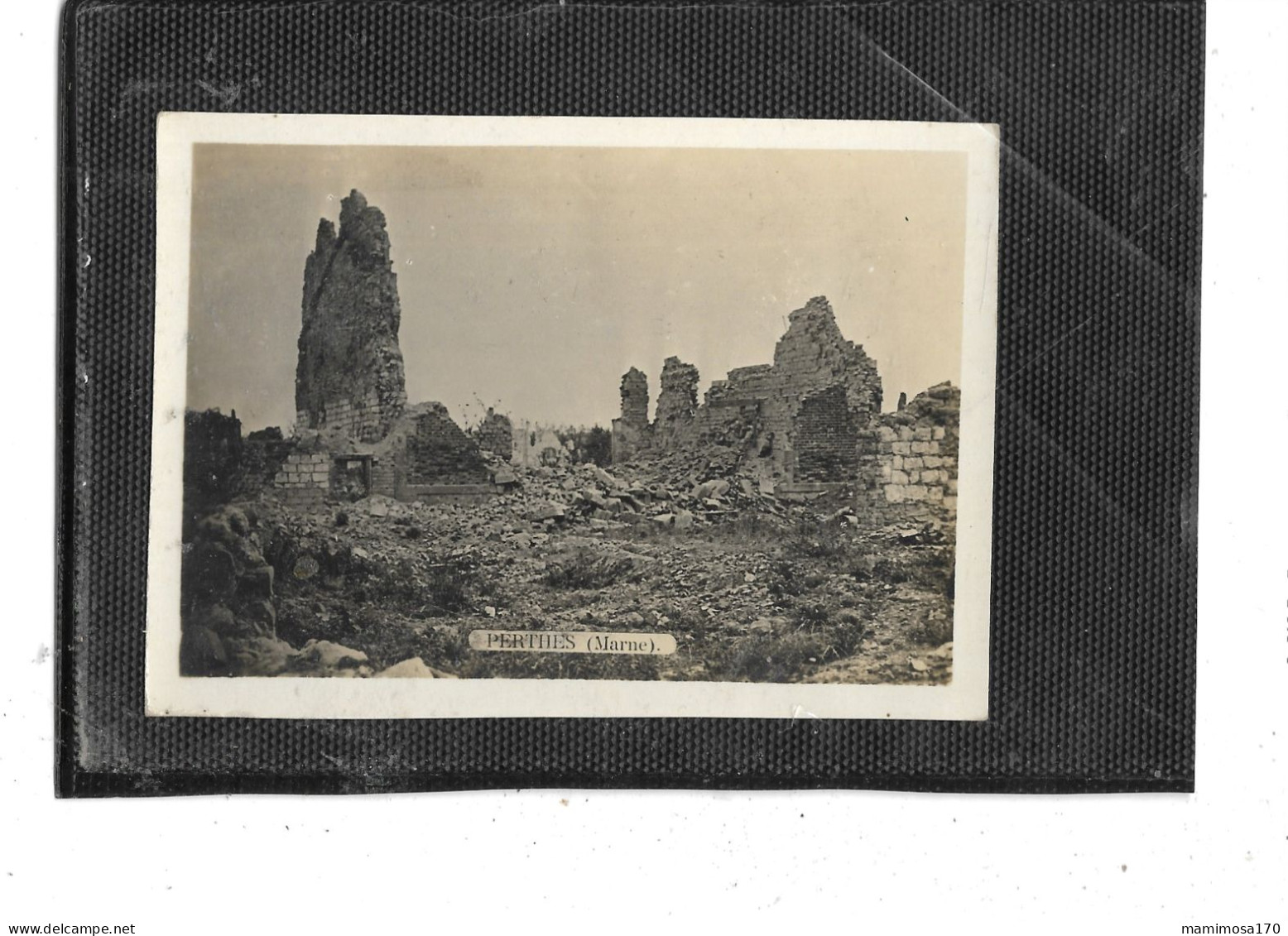 51- PERTHES-lés-HURLUS- PHOTO Des RUINES Du VILLAGE - Autres & Non Classés