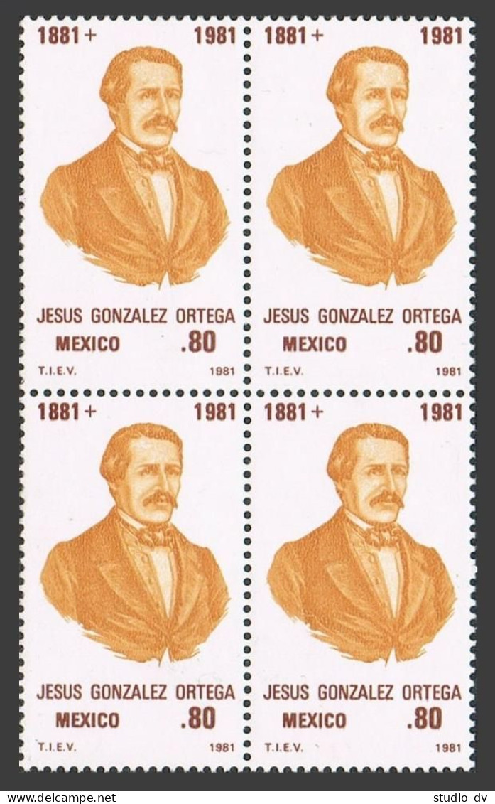 Mexico 1227 Block/4,MNH.Michel 1740. Jesus Gonzalez Ortega,politician,1981. - Mexico