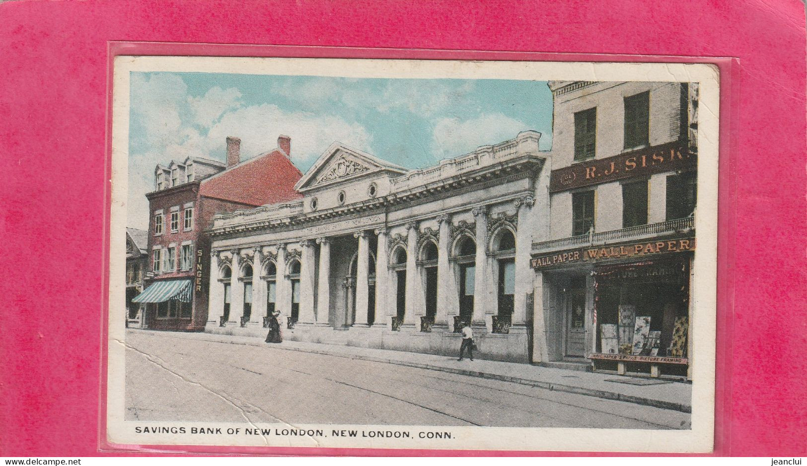 SAVINGS BANK OF NEW LONDON . CONN.  AFFR AU VERSO LE 15-8-1928 .  2 SCANNES - Other & Unclassified