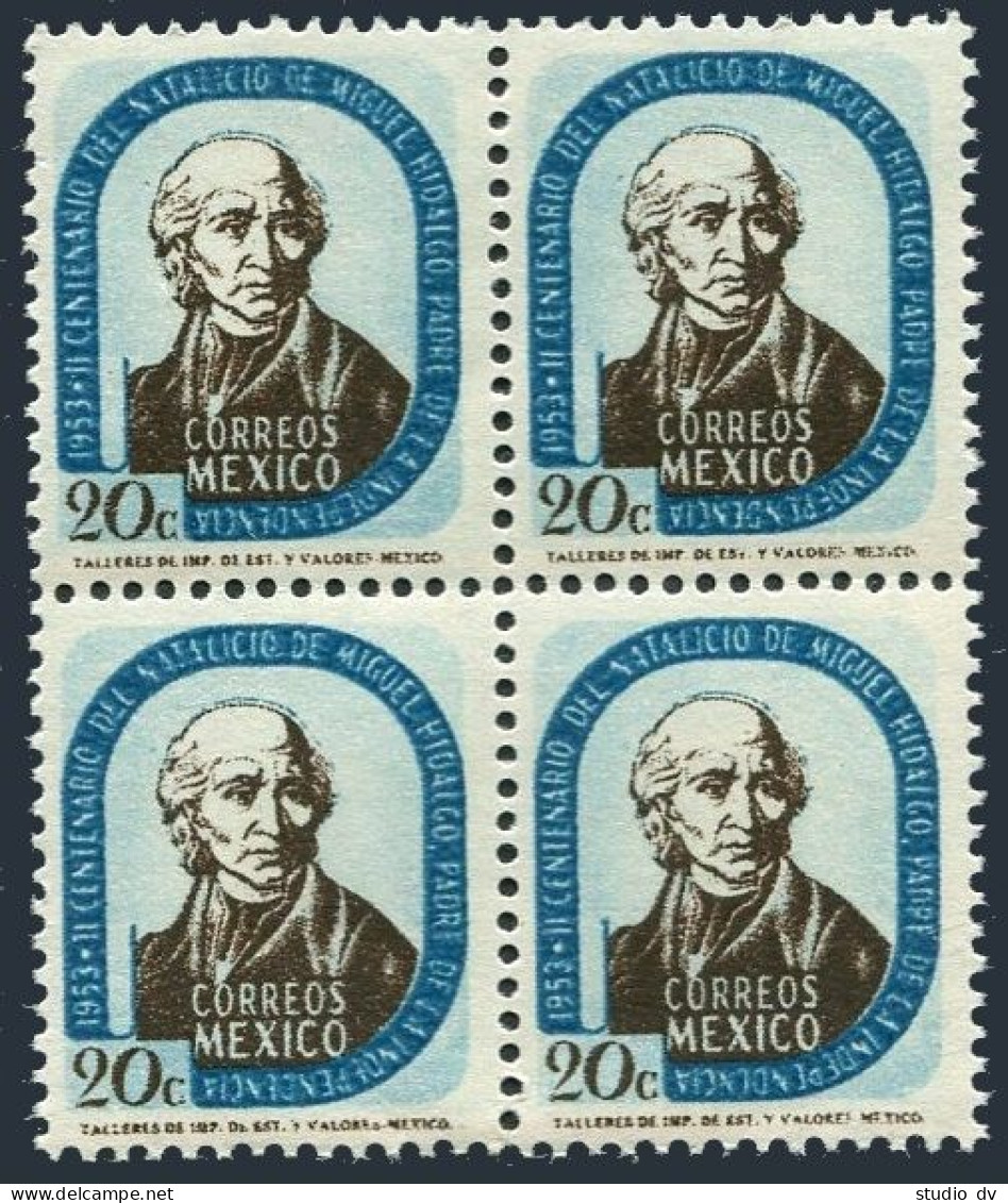 Mexico 873 Block/4,MNH.Michel 1006. Miguel Hidalgo Y Costilla,priest,1953. - Mexico