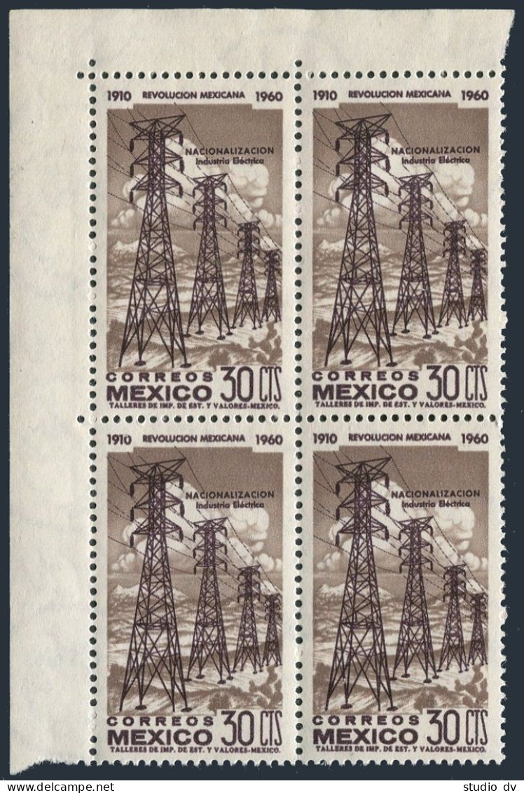 Mexico 916 Block/4, MNH. Mi 1102. Mexican Revolution, 50, 1960. Electrification. - Mexique