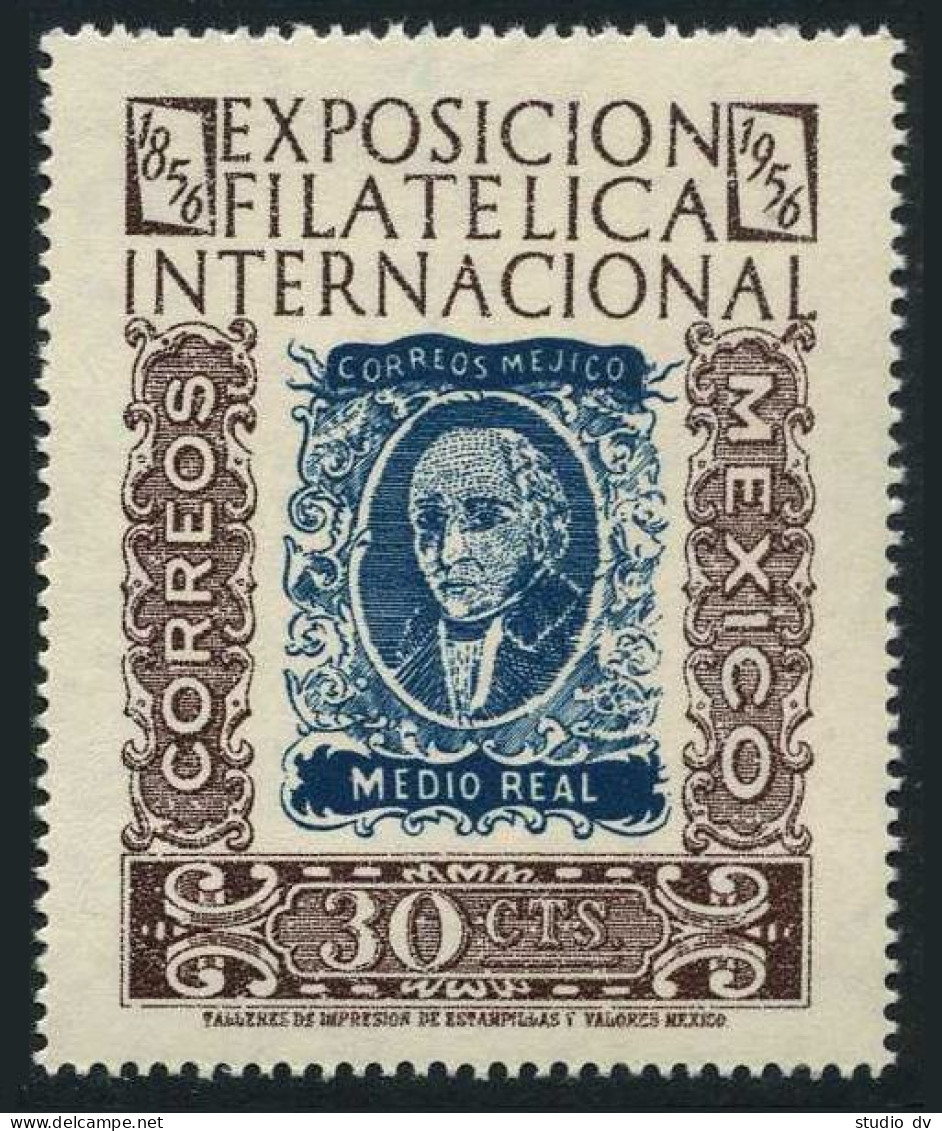 Mexico 897 Block/4,MNH.Mi 1060. 1st Mexican Philatelic Exhibition,100,1956. - Messico
