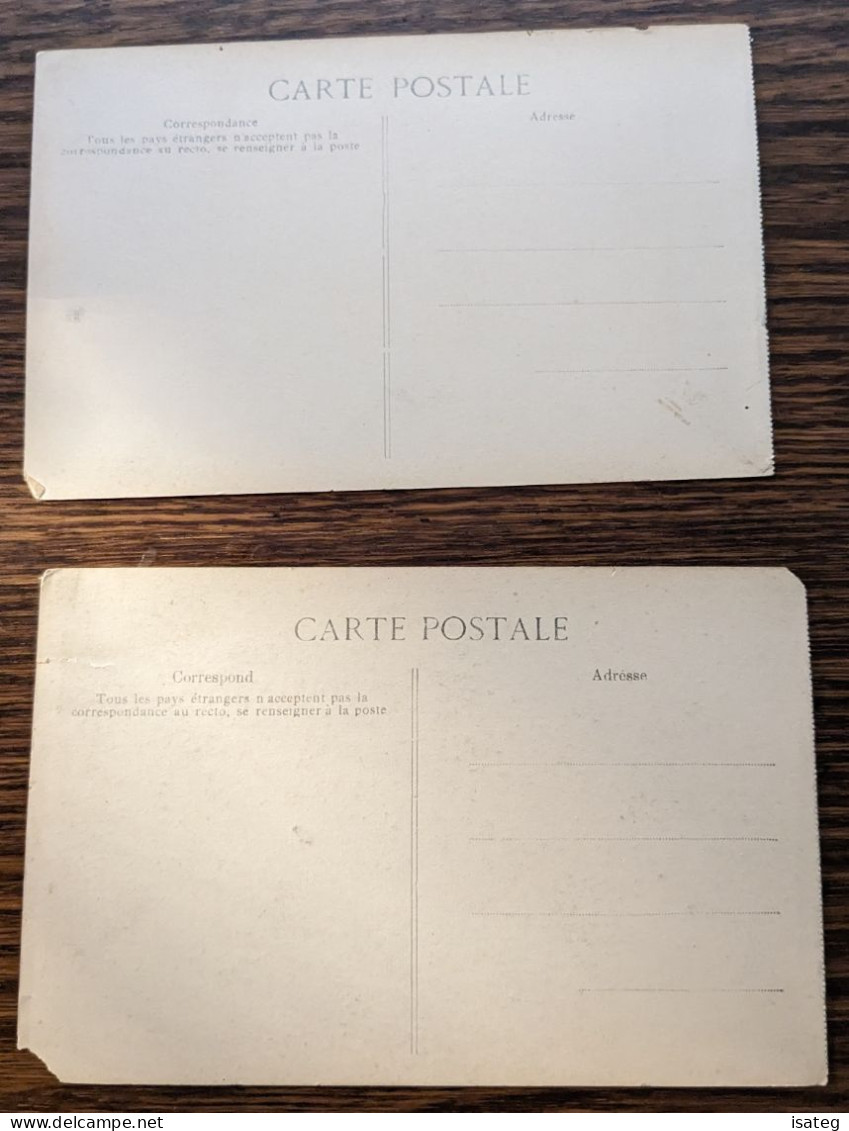 Lot De 2 Cartes Postales Anciennes : Crue De La Seine 1910 - Non Classés
