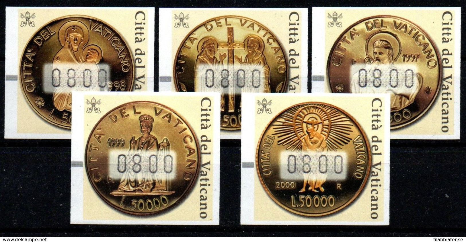 2001 - Vaticano 6/10 Monete D'oro - Automatici Frama   ++++++++++ - Nuovi