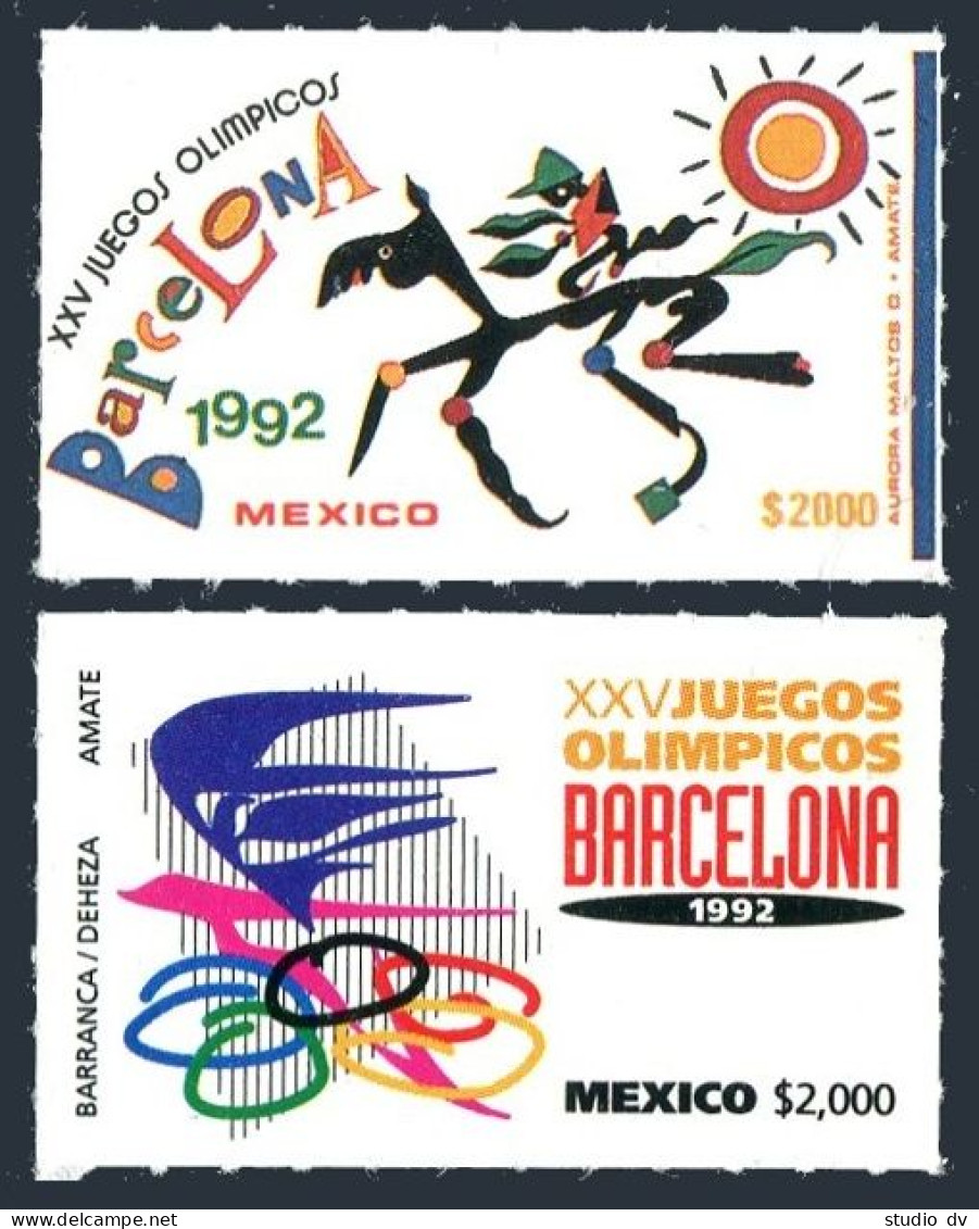 Mexico 1718-1719, MNH. Michel 2266, 2274. Olympics Barcelona-1992. - Messico