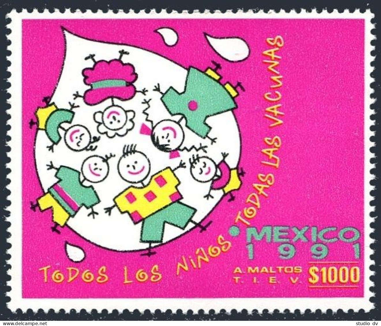 Mexico 1687, MNH. Michel 2207. Campaign Against Polio, 1991. - Mexique