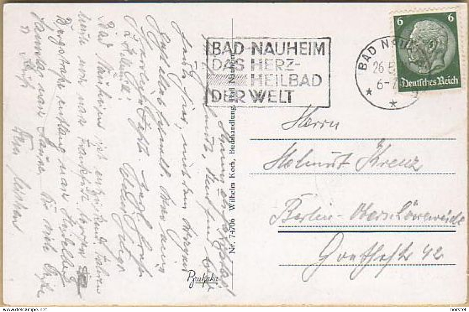 D-61231 Bad Nauheim - Der Sprudel Bei Nachtbeleuchtung - Stamp 1938 - Bad Nauheim