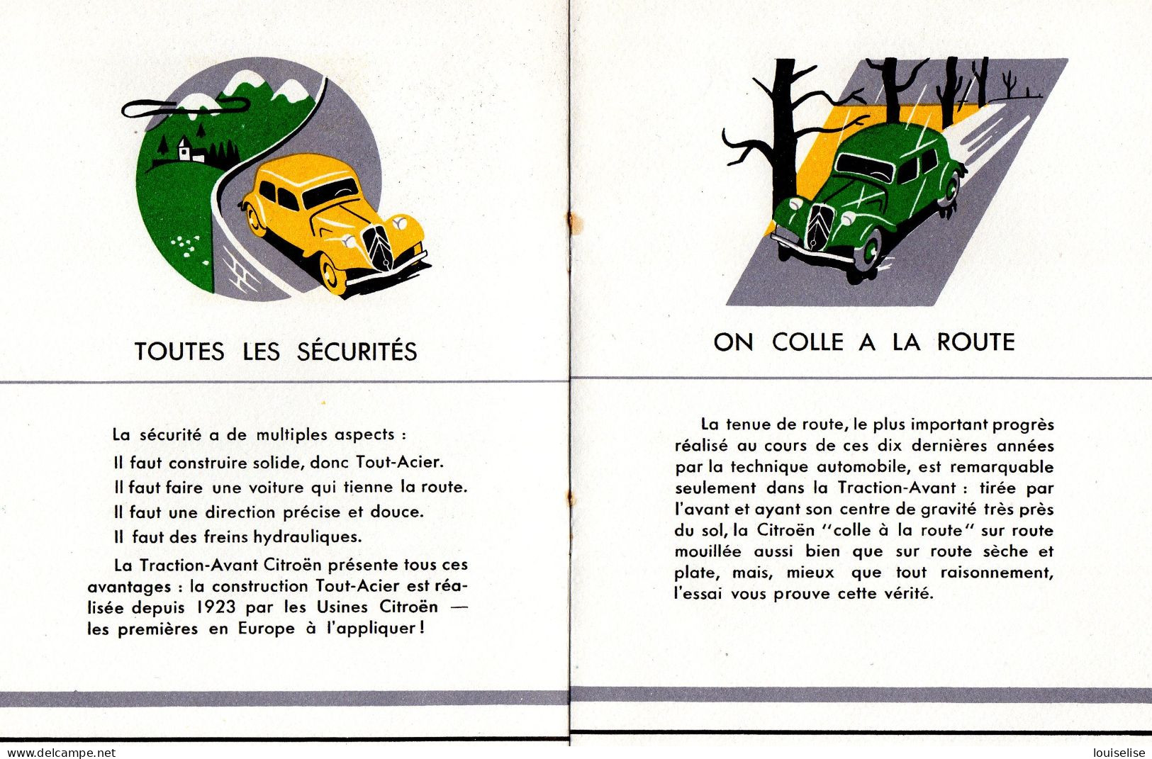 PUBLICITE  L'ESSAI TRACTION AVANT CITROEN   1937 - Affiches