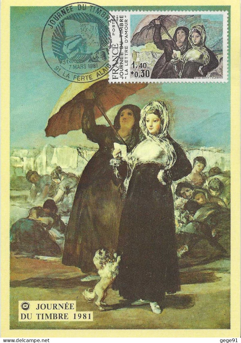 FDC - YT 2124 Journée Du Timbre-- La Lettre D'amour - Tableau De Goya - 1980-1989