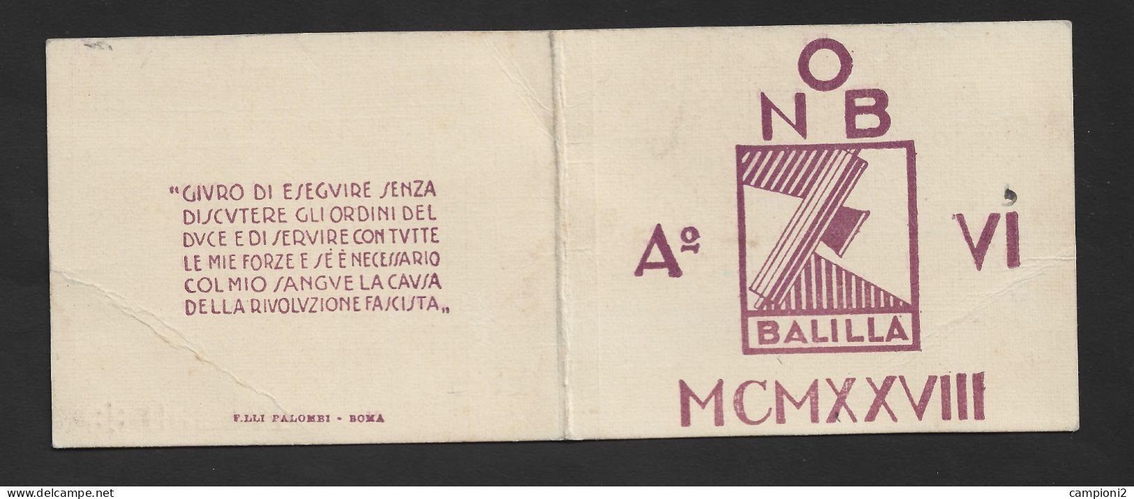 Pagella 1943/44 RSI Cuola Di Torino, Completa Di Dati. Tessera ONB Anno 1928, Rlasciata A Balilla. - Historical Documents