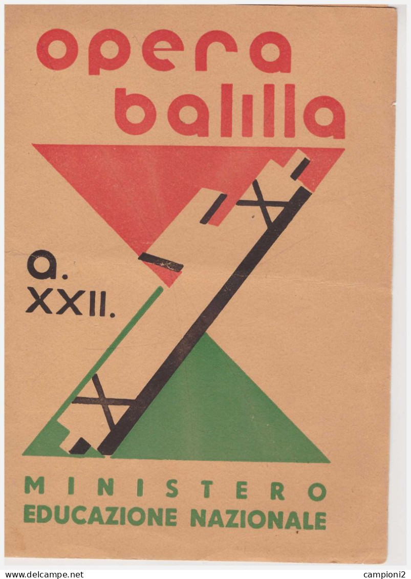 Pagella 1943/44 RSI Cuola Di Torino, Completa Di Dati. Tessera ONB Anno 1928, Rlasciata A Balilla. - Historische Dokumente