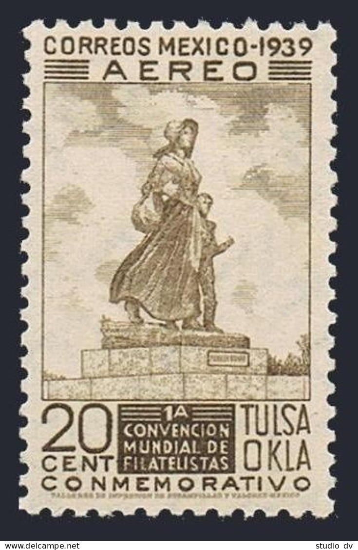 Mexico C94,MNH.Mi 765. Air Post 1939.Indian,Statue Of Pioneer Woman,Ponca City. - Messico