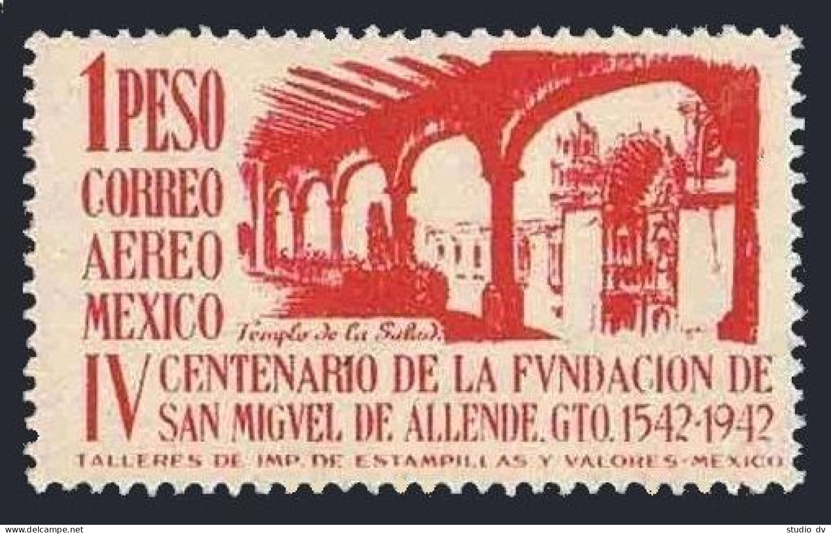 Mexico C131,MNH.Mi 840. San Miguel De Allende,1943.Church Of Our Lady Of Health. - Mexico