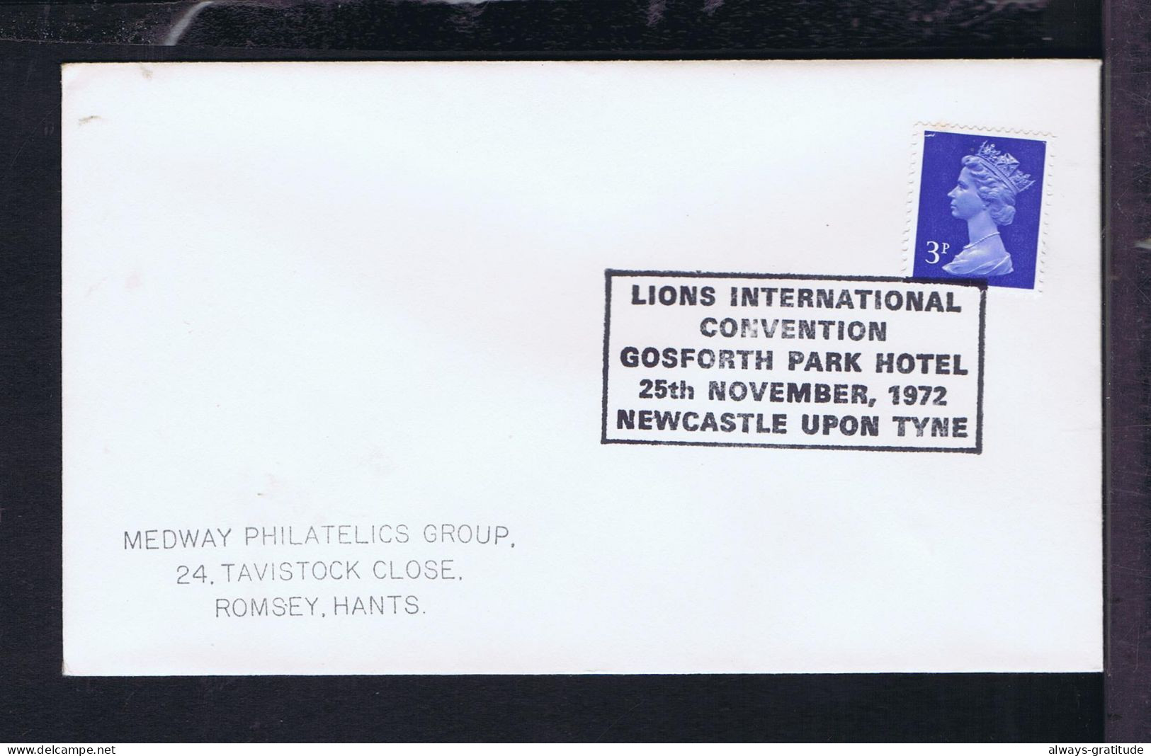 Sp10568 ENGLAND "LIONS Int. Convention -GOSFORTH PARK HOTEL- 1972 (Newcastle Upon Tyne) Mailed - Rotary, Lions Club