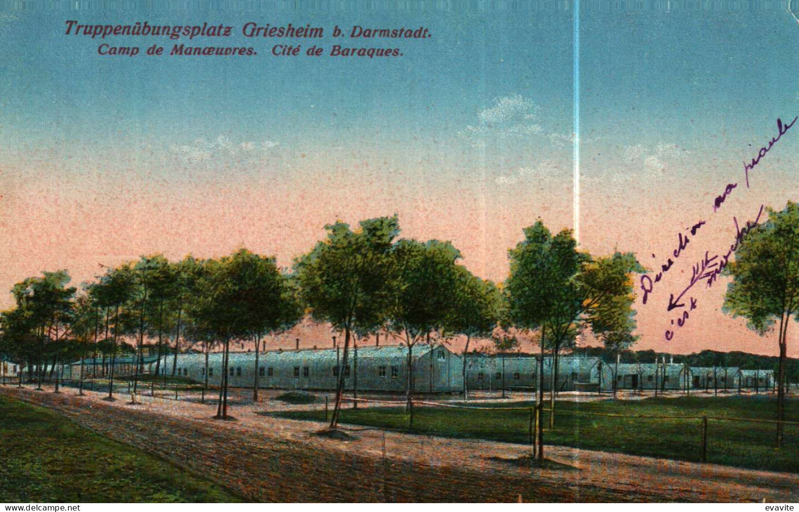 CPA Lot De 2  (67)   GRIESHEIM  Près MOLSHEIM  Camp De Manoeuvres - Estaminets Et Cité Des Baraques - Otros & Sin Clasificación