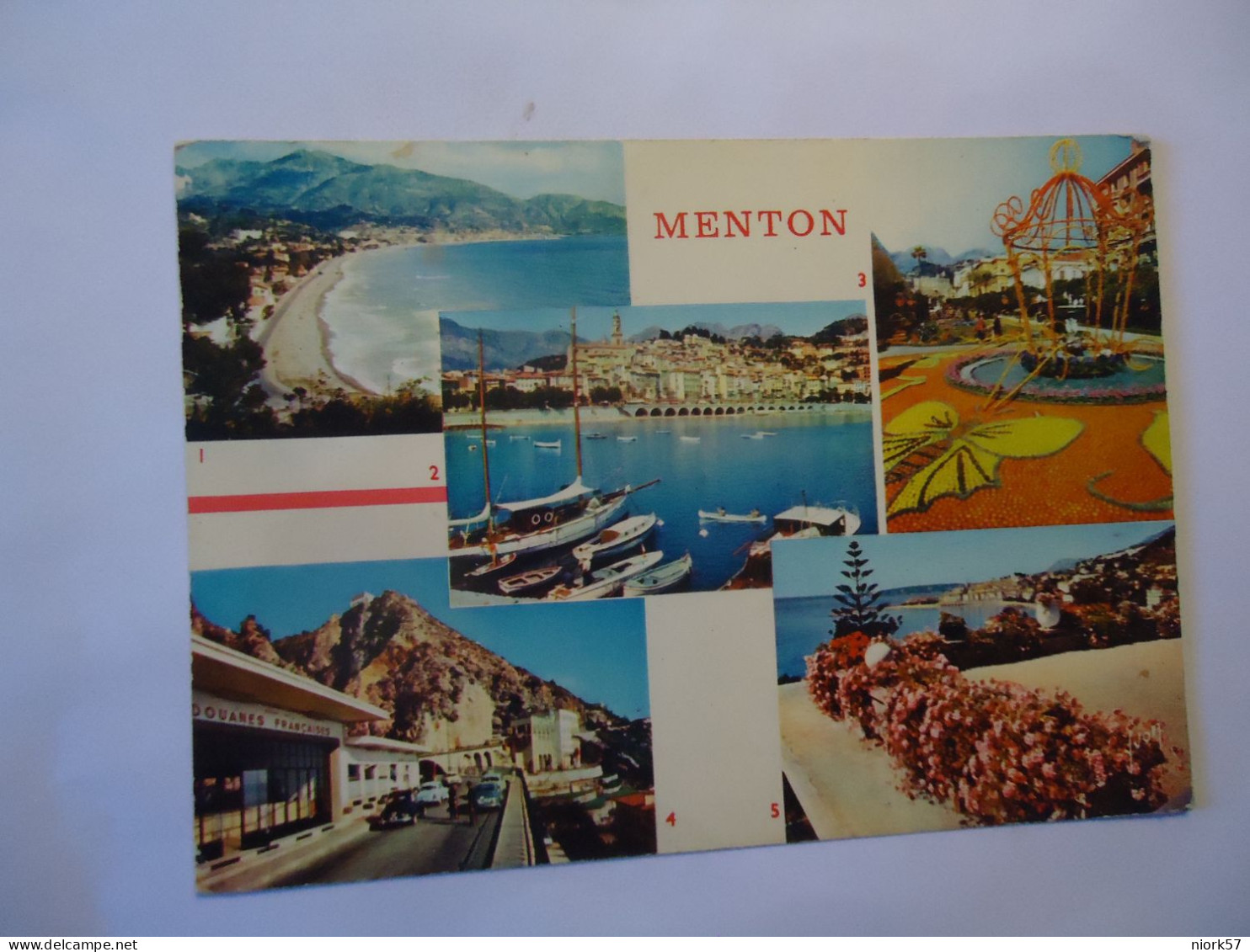 FRANCE  POSTCARDS MENTON 1963 - Menton