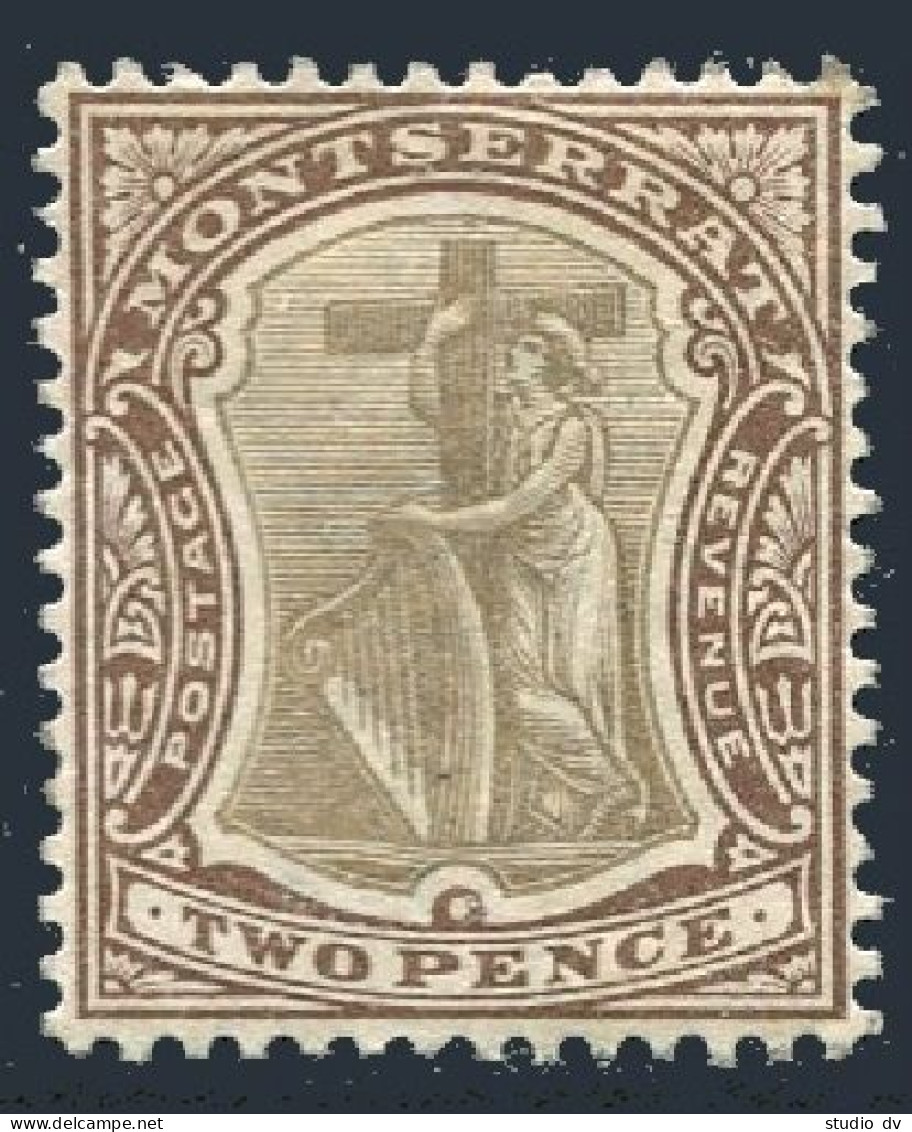 Montserrat 14 Wmk 2, Hinged. Michel 13. Symbol Of The Colony, 1903. - Montserrat