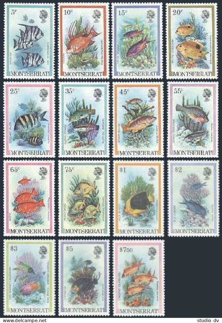 Montserrat 445-459 Short Set, MNH. Michel 445-459. Marine Life 1981. Fish. - Montserrat