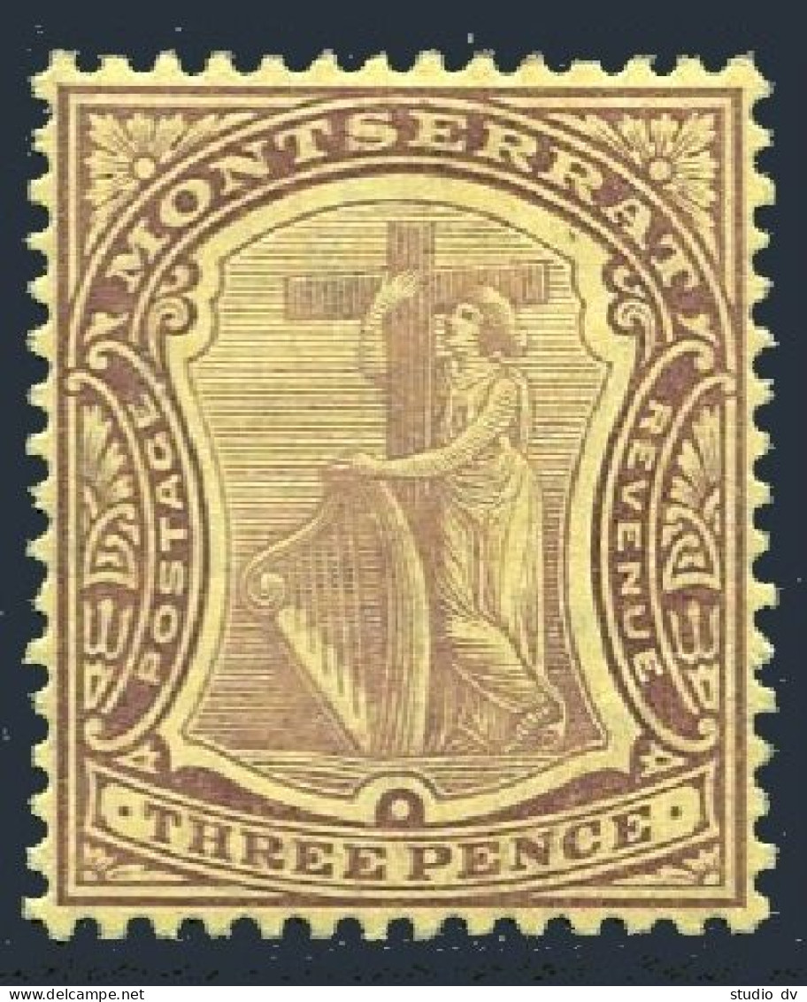 Montserrat 16 Wmk 2,hinged.Michel 15. Symbol Of The Colony,1903. - Montserrat