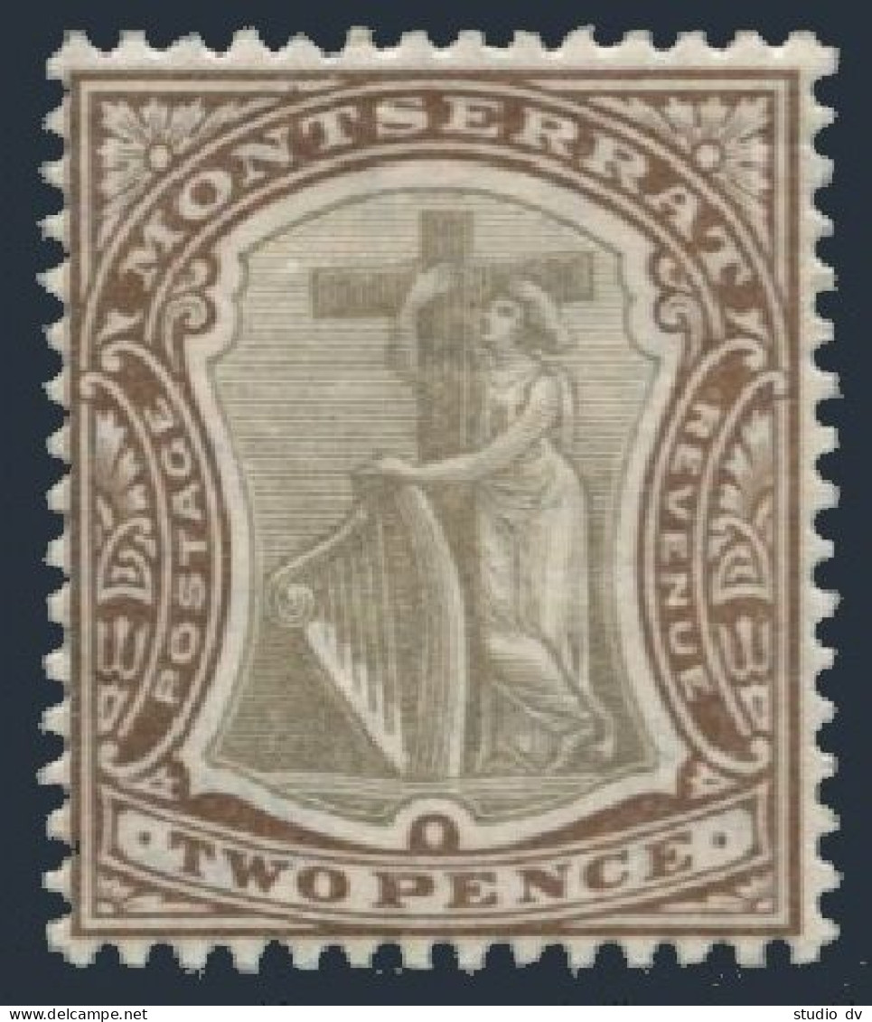 Montserrat 24 Wmk 3, Hinged. Michel 23. Symbol Of The Colony, 1906. - Montserrat