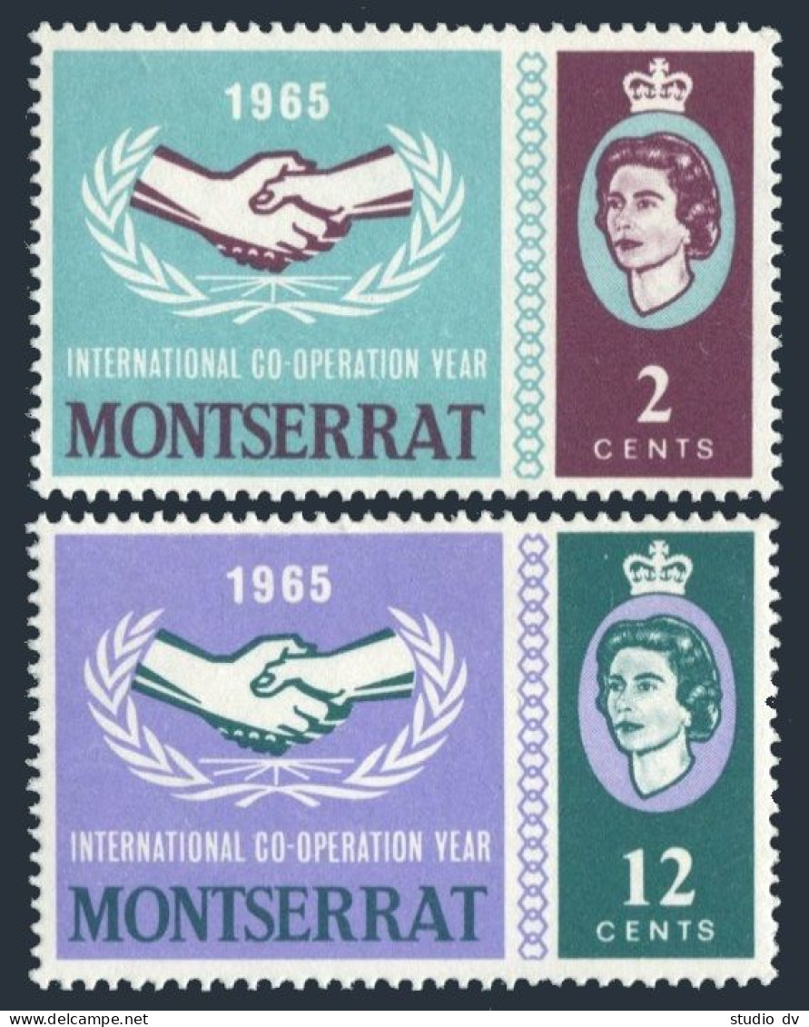 Montserrat 176-177 Blocks/4,MNH.Michel 175-176. Cooperation Year ICY-1965. - Montserrat