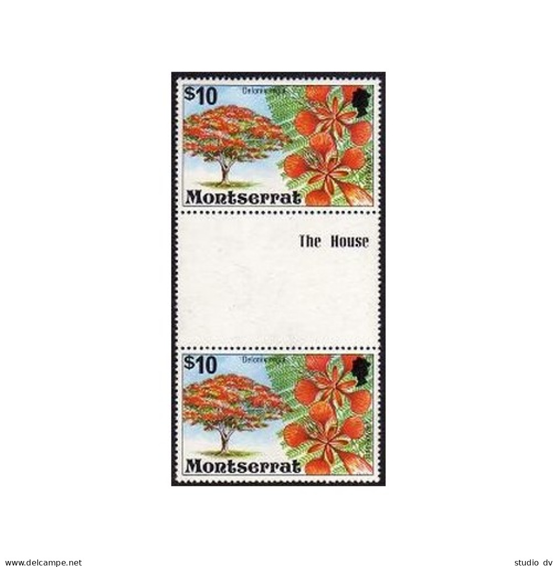 Montserrat 340-354 Gutter,MNH.Michel 340-354. Flowering Trees Of Montserrat,1976 - Montserrat