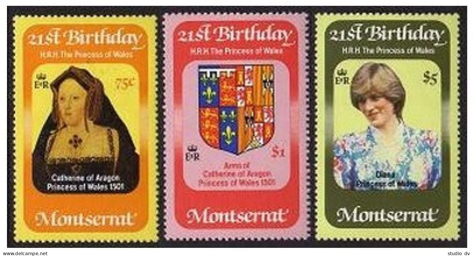 Montserrat 484-486, MNH. Michel 494-496. 21st Birthday Of Princess Diana, 1982. - Montserrat