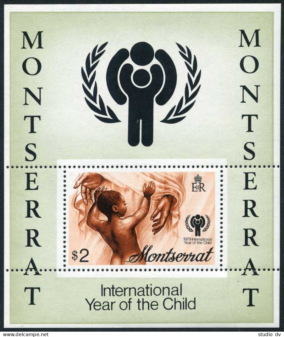 Montserrat 405,405a, MNH. Mi 405,Bl.20. Year Of Child. IYC-1979.Learning To Walk - Montserrat