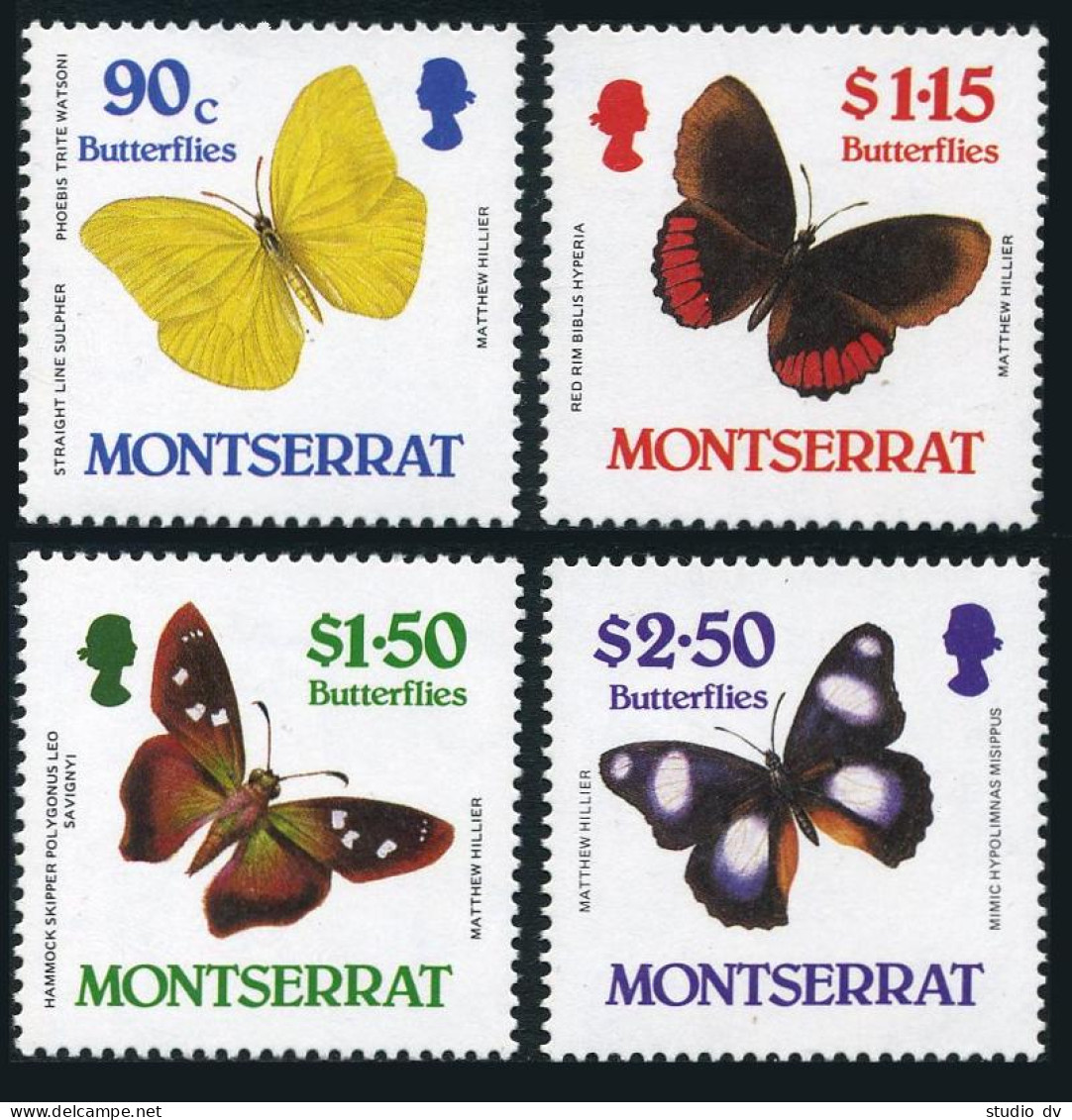 Montserrat 647-650,MNH.Michel 683-686. Butterflies 1987.Sulpher,Red Rim.Skipper, - Montserrat