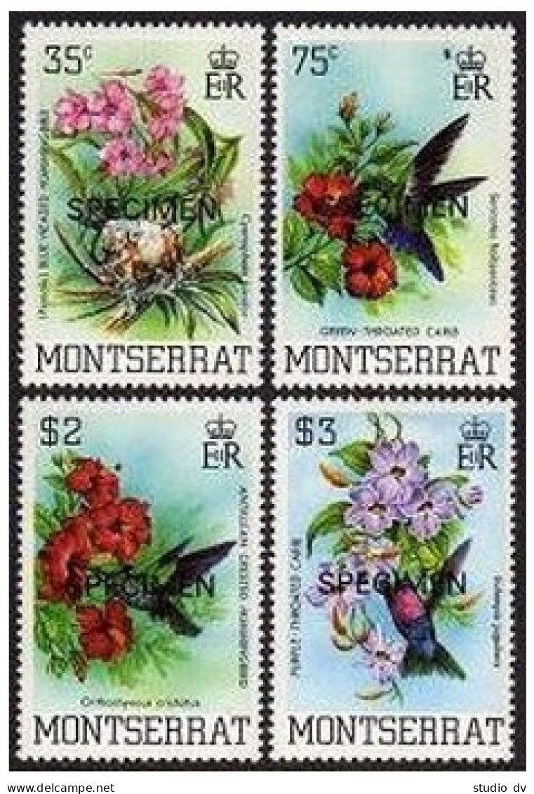 Montserrat 497-500 SPECIMEN, MNH. Mi 507-510. Birds 1983. Hummingbirds, Caribs. - Montserrat